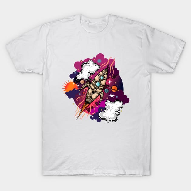 Through The Galaxy T-Shirt by adamzworld